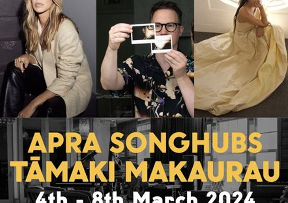Songhubs Tāmaki Makaurau 2024 Curated by Brooke Fraser – Applications Open Today!