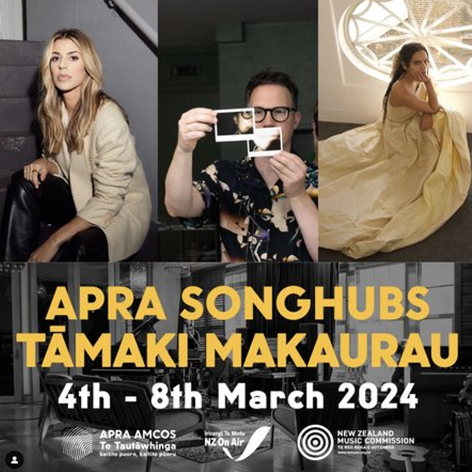 Songhubs Tāmaki Makaurau 2024 Curated by Brooke Fraser – Applications Open Today!