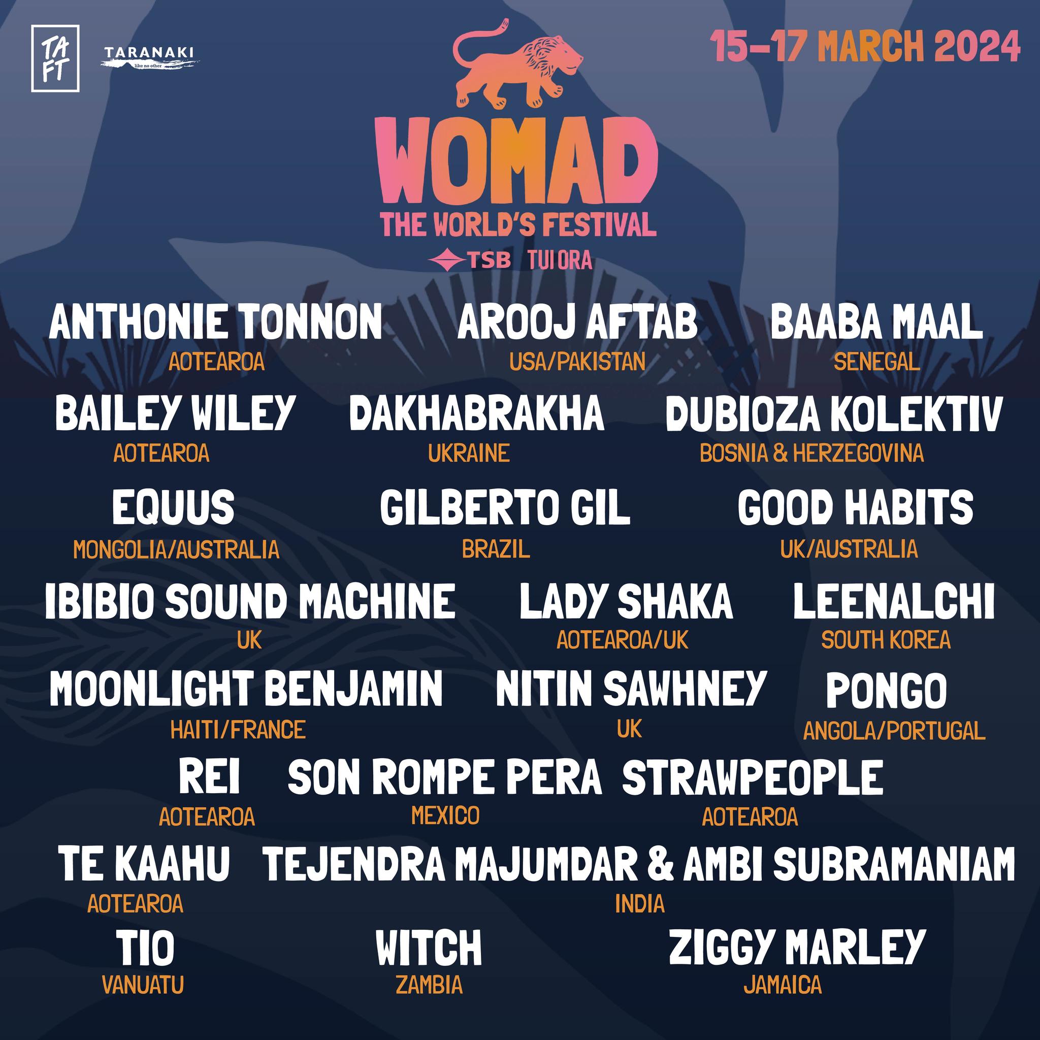 WOMAD NZ Adds Half Queen & Mo’Ju to the Festival Lineup + Unveils the 2024 New Zealand Programme