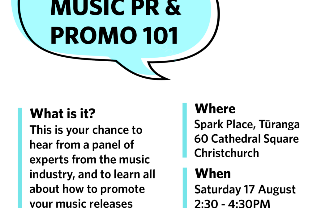 NZ On Air and NZ Music Commission present Music PR & Promo 101 Seminar