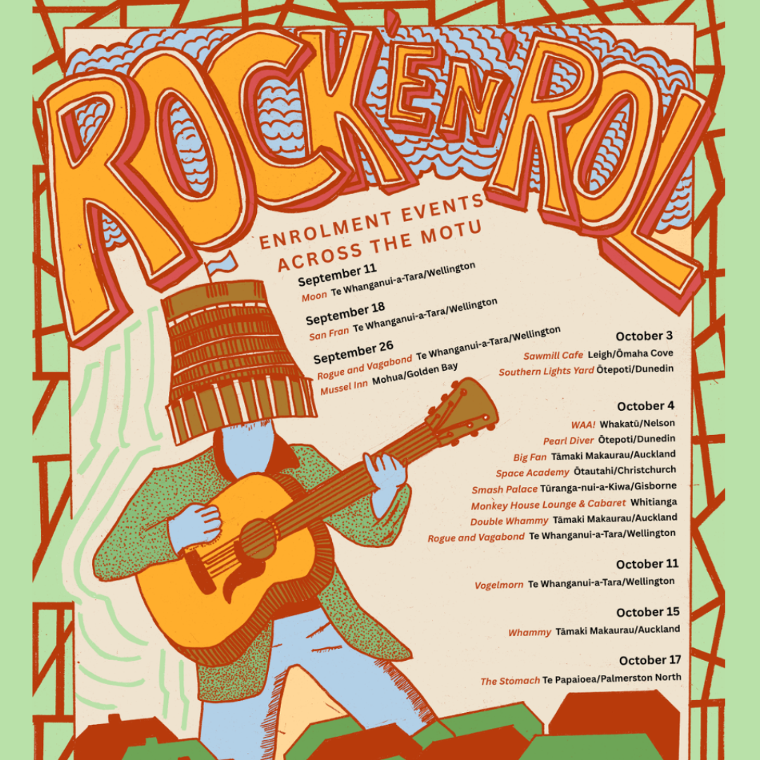 ROCK’EN’ROL: Independent Music Venues Unite to help get Rangatahi/Young Adults Enrolled to Vote!